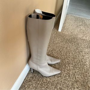 Lovely cream heel boots